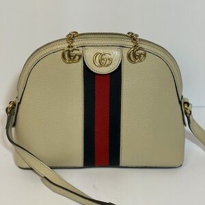 Gucci Ophidia Dome Bag in Cream, Red & Blue - Crossbody